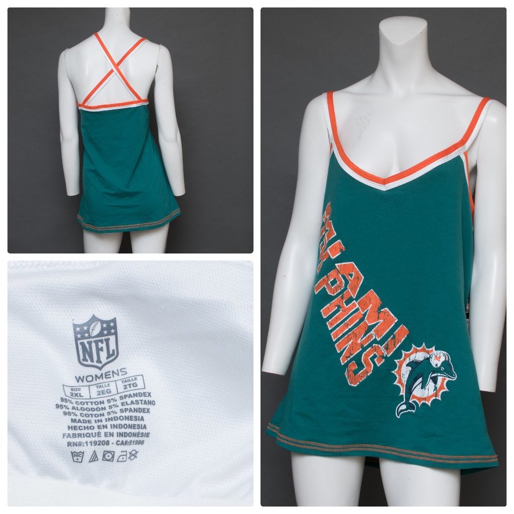 Women's Miami Dolphins 2XL Halter Top New With Tag